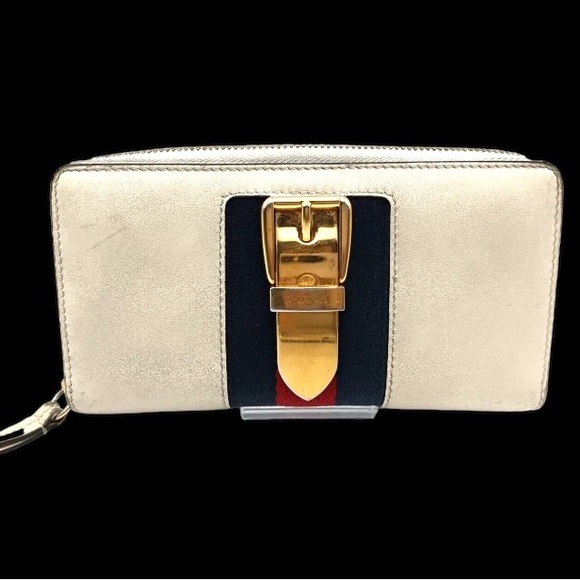 Gucci Handbags - Gucci Sylvie Leather Zip Around Zippy Wallet